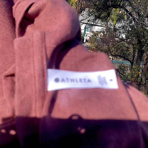 🚫Gifted Athleta soft v neck t shirt in mauve dusty brown pink soft modal sz S - Picture 7 of 8